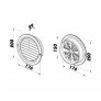 Ventilační mřížka kulatá s regulací MV 150 mm bVR