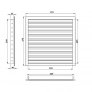 Ventilační mřížka hliníková 250x250 mm WDP