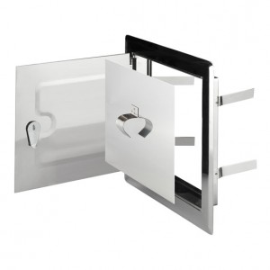 Komínová dvířka dvojitá nerezová 150 x 250 mm DMNW49