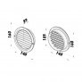Hnědá ventilační mřížka kulatá MV 125 mm bVs