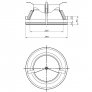 Ventilační talíř kovový univerzální 200 mm TVMI 200