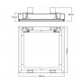 Revizní dvířka prachotěsná do zdiva 200 x 200 x 12,5 GKB US, těsnění