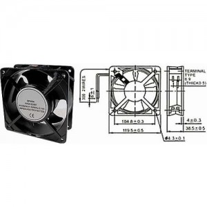 Ventilátor 230V 120x120 x 38 mm/5320