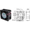 Ventilátor 12V/ 40x40 x 20mm/5372