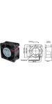 Ventilátor 12V/ 40x40 x 20mm/5372