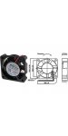 Ventilátor 12V/ 40x40 x 10mm/5322
