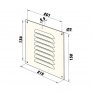 Ventilační mřížka hliníková 150 x 215 mm MVMPO150*215