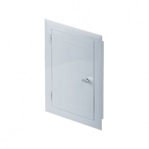 Komínová dvířka dvojitá bílá 140 x 140 mm DMW81