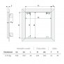 Revizní dvířka pod sádrokarton RDLp 150 x 150 x 12,5 GKBi US, těsnění, ZEL