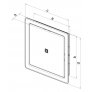 Vanová dvířka nerez Haco NVD 150x150 mm