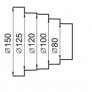 redukce 80/100/125/150 mm plast 310p