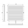 Ventilační mřížka hliníková 350x200 mm WDP