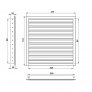 Ventilační mřížka hliníková 350x100 mm WDP