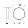 spojka 150 mm PVC 313