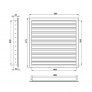 Ventilační mřížka hliníková 500x350 mm WDP