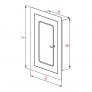 Komínová dvířka dvojitá nerezová 150 x 250 mm DMNW49